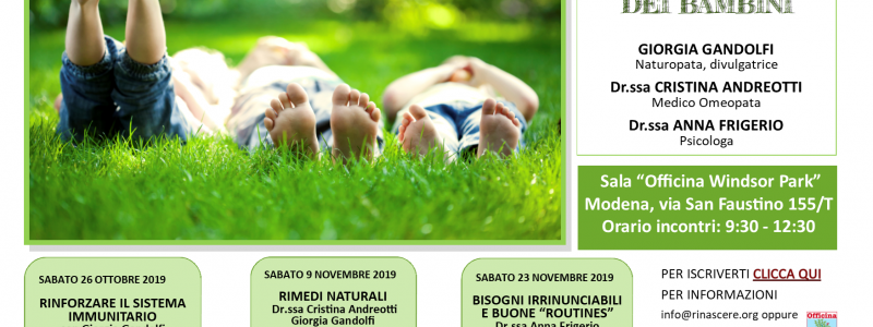 LA NATURALE SALUTE DEI BAMBINI: CORSO A MODENA LA NATURALE SALUTE DEI BAMBINI: CORSO A MODENA