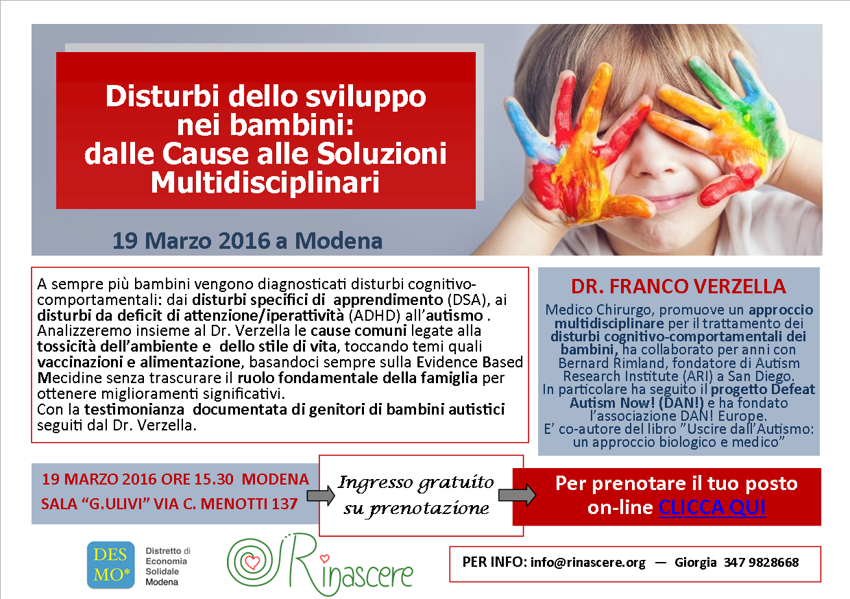 conferenza disturbo sviluppo bambini