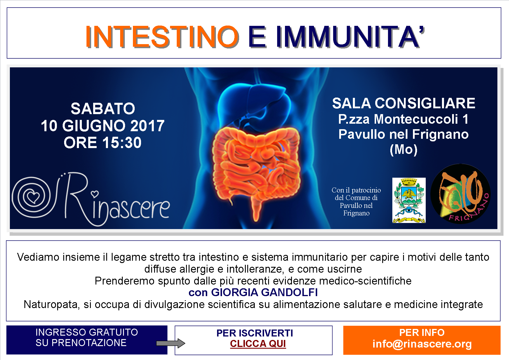 intestino e immunità conferenza a pavullo