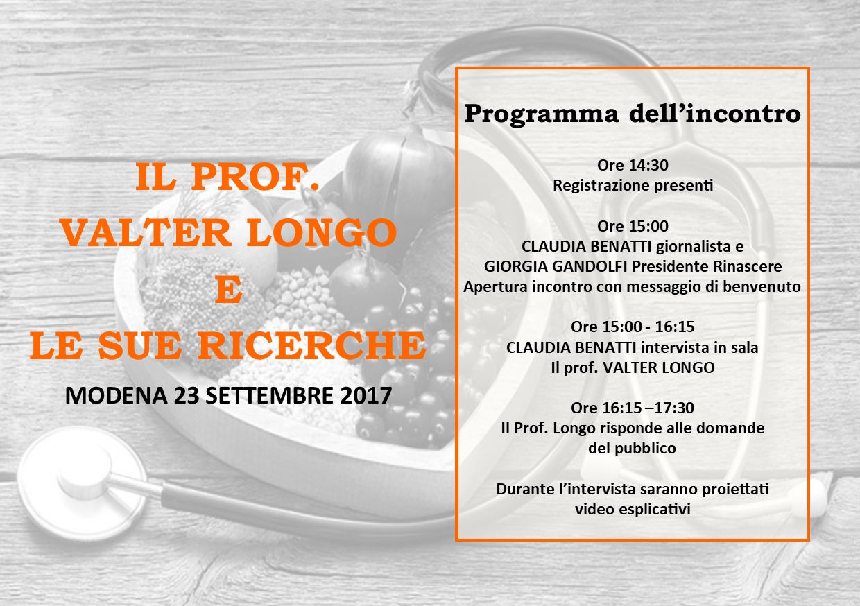 convegno valter longo modena